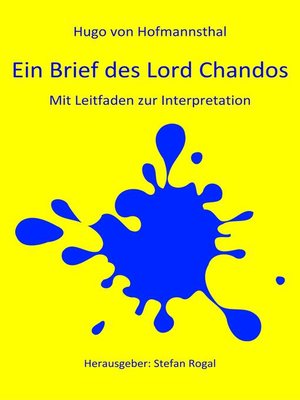 cover image of Ein Brief des Lord Chandos